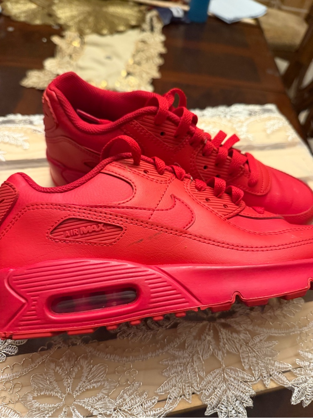 Nike Kids Red Air Max Casual Sneakers
